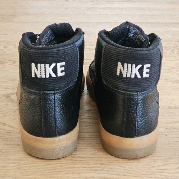 Nike SB Blazer Zoom Mid Premium - Men's black leather sneakers size 10 - Picture 7 of 7